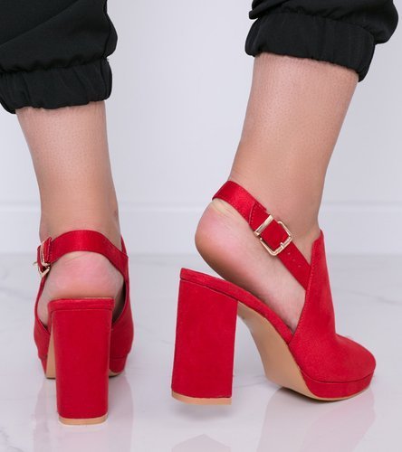 Červené sandály Pimp stiletto